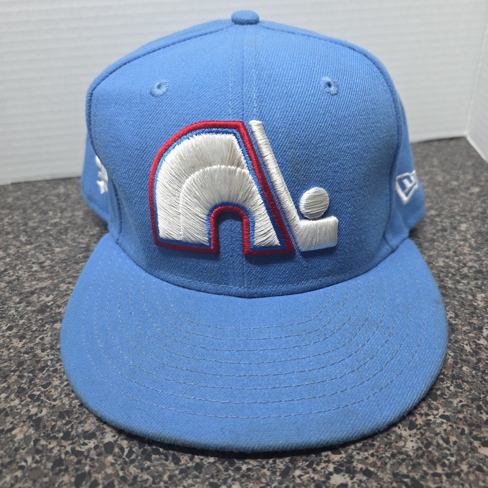 New Era 59FIFTY Quebec Nordiques NHL Vintage Hockey Blue Fitted Hat 7 3/4